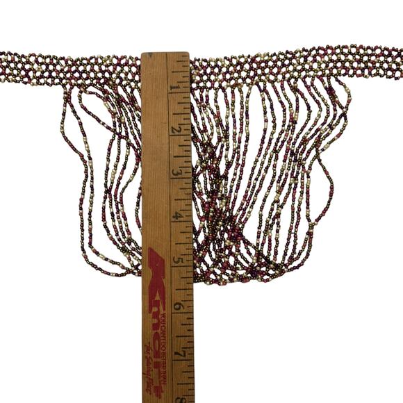 Boho Luxe Fringe Beaded Necklace Tribal Statement Y2K Festival Bold - Picture 6 of 6